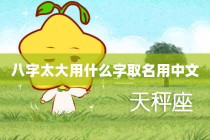 八字太大用什么字取名用中文