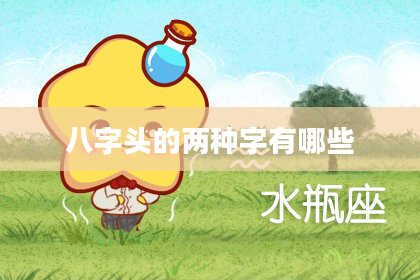 八字头的两种字有哪些