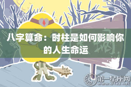 八字算命：时柱是如何影响你的人生命运