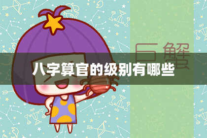 八字算官的级别有哪些
