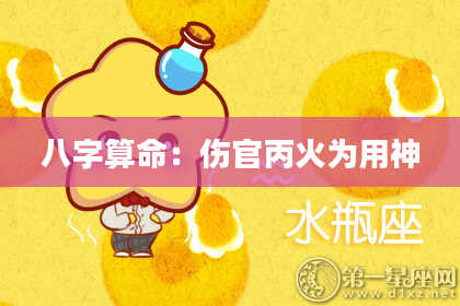 八字算命:伤官丙火为用神