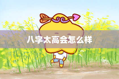 八字太高会怎么样