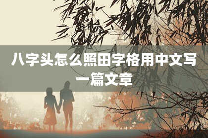 八字头怎么照田字格用中文写一篇文章
