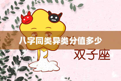 八字同类异类分值多少