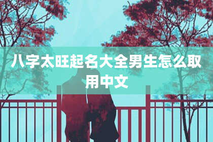八字太旺起名大全男生怎么取用中文