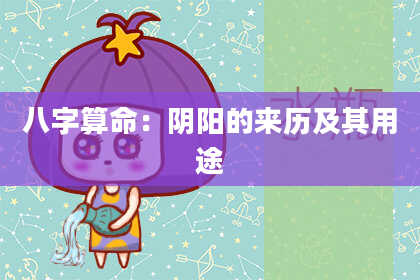 八字算命：阴阳的来历及其用途