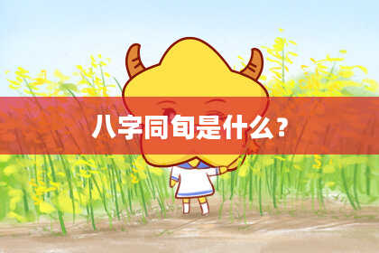 八字同旬是什么？