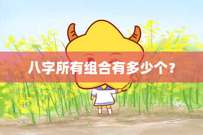 八字所有组合有多少个？