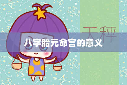 八字胎元命宫的意义