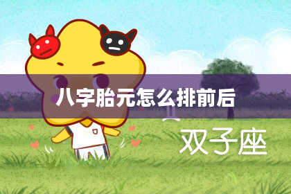 八字胎元怎么排前后
