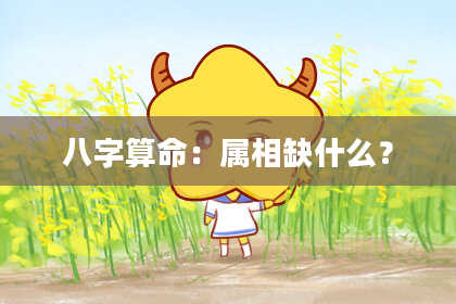 八字算命：属相缺什么？