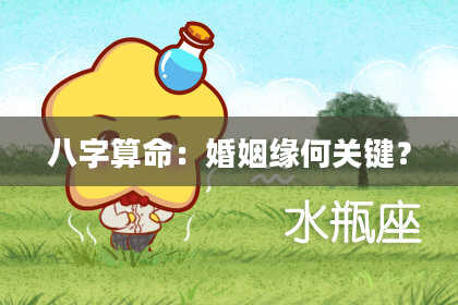 八字算命:婚姻缘何关键?