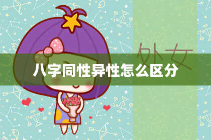 八字同性异性怎么区分