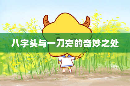 八字头与一刀旁的奇妙之处
