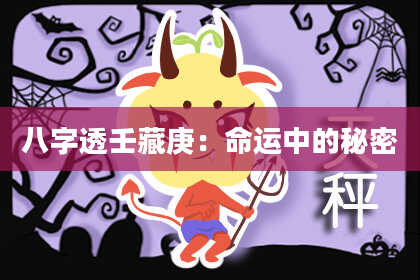 八字透壬藏庚：命运中的秘密