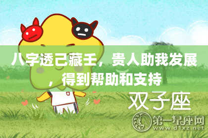 八字透己藏壬，贵人助我发展，得到帮助和支持