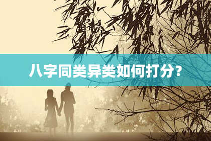 八字同类异类如何打分？