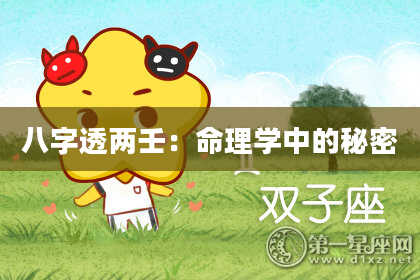 八字透两壬：命理学中的秘密