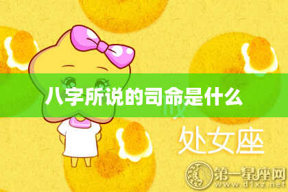 八字所说的司命是什么