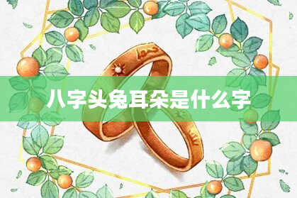 八字头兔耳朵是什么字