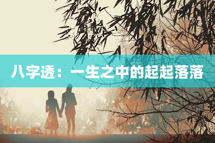 八字透：一生之中的起起落落