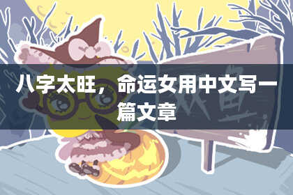八字太旺，命运女用中文写一篇文章