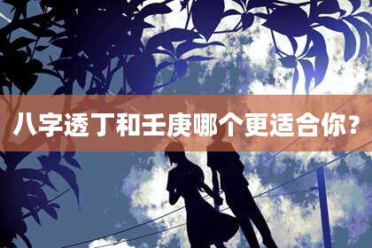 八字透丁和壬庚哪个更适合你？
