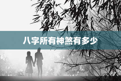 八字所有神煞有多少