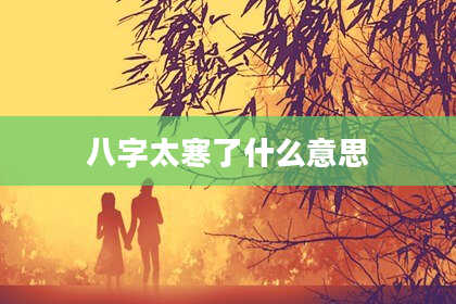 八字太寒了什么意思