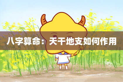 八字算命：天干地支如何作用