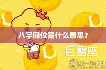 八字同位是什么意思？
