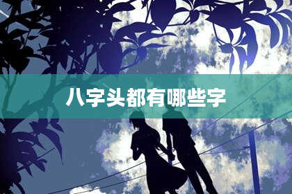 八字头都有哪些字