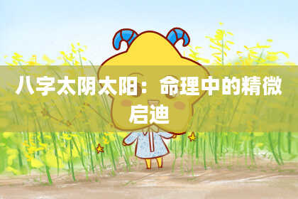 八字太阴太阳：命理中的精微启迪