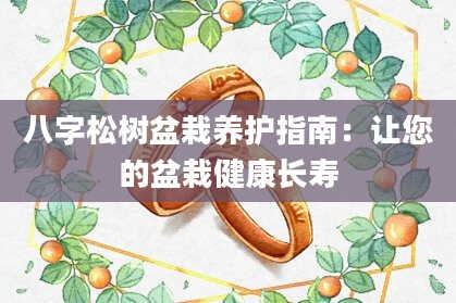 八字松树盆栽养护指南:让您的盆栽健康长寿