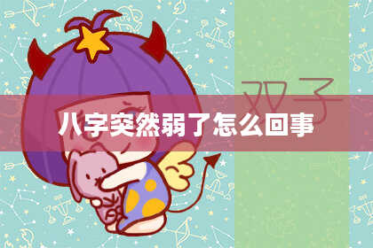 八字突然弱了怎么回事