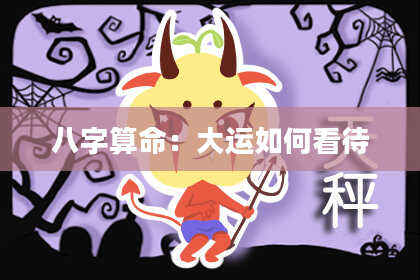 八字算命:大运如何看待