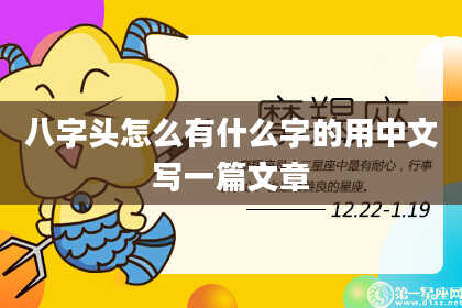 八字头怎么有什么字的用中文写一篇文章