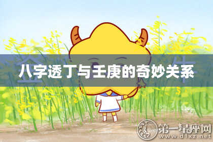 八字透丁与壬庚的奇妙关系