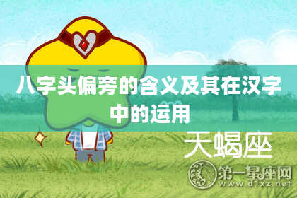 八字头偏旁的含义及其在汉字中的运用
