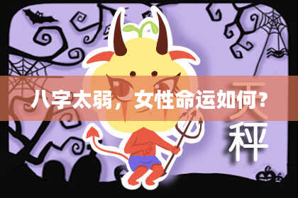 八字太弱，女性命运如何？