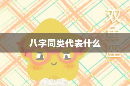 八字同类代表什么