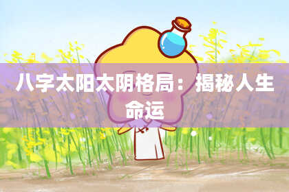 八字太阳太阴格局：揭秘人生命运