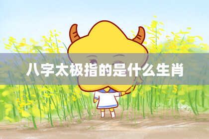 八字太极指的是什么生肖