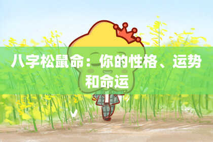 八字松鼠命:你的性格、运势和命运