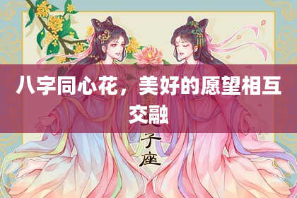 八字同心花，美好的愿望相互交融