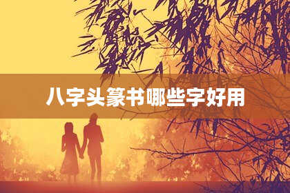 八字头篆书哪些字好用