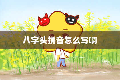 八字头拼音怎么写啊