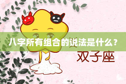 八字所有组合的说法是什么？