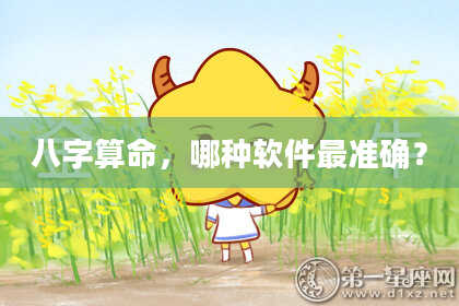 八字算命,哪种软件最准确?