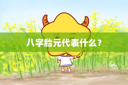 八字胎元代表什么？
